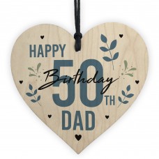 Personalised 40th 50th 60th Birthday Gift For Dad Wood Heart