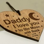 Daddy Gifts For Birthday Fathers Day Engraved Heart Personalised