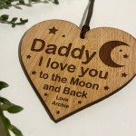 Daddy Gifts For Birthday Fathers Day Engraved Heart Personalised