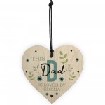 Personalised Fathers Day Birthday Gift For Dad Wood Heart Plaque