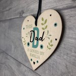 Personalised Fathers Day Birthday Gift For Dad Wood Heart Plaque