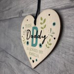 Personalised Fathers Day Birthday Gift For Daddy Wood Heart