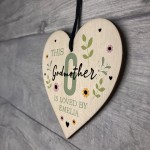 Personalised Mothers Day Birthday Gift For Godmother Wood Heart