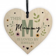 Personalised Mothers Day Birthday Gift For Mummy Wood Heart