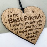 Gift For Friend Best Friend Engraved Heart Friendship Gift 
