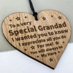 Grandad Gifts Engraved Heart Birthday Fathers Day Gift
