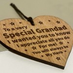 Grandad Gifts Engraved Heart Birthday Fathers Day Gift