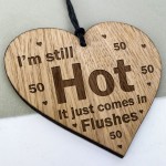 50th Birthday Gift Fifty Birthday Wood Engraved Heart Gift