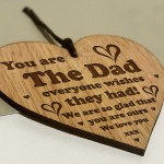 Dad Gift For Fathers Day Birthday Engraved Heart Gift For Him