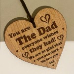 Dad Gift For Fathers Day Birthday Engraved Heart Gift For Him