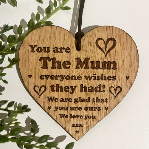 Mum Gift For Mothers Day Birthday Engraved Heart Gift For Her