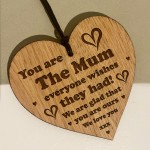 Mum Gift For Mothers Day Birthday Engraved Heart Gift For Her