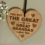 Great Grandad Gifts Engraved Heart Birthday Gift For Grandad