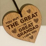 Great Grandad Gifts Engraved Heart Birthday Gift For Grandad