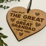 Great Grandad Gifts Engraved Heart Birthday Gift For Grandad
