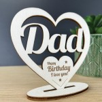 Dad Gifts Birthday Standing Wood Heart Birthday Gift For Dad