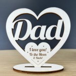 Dad Gift Ideas Wood Standing Heart Dad Gift Birthday Fathers Day