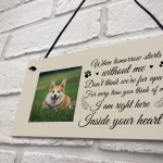 Personalised Pet Memorial Gift Pet Photo Hanging Plaque Dog