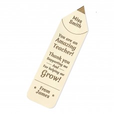 Teacher Appreciation Gifts Wood Bookmark Personalised