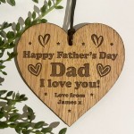  Fathers Day Gift Engraved Heart Gift From Daughter Son Gift