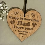  Fathers Day Gift Engraved Heart Gift From Daughter Son Gift