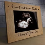 1st Fathers Day Gift For New Daddy Wood Photo Frame Bump Gifts