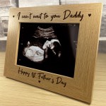 1st Fathers Day Gift For New Daddy Wood Photo Frame Bump Gifts