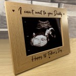 1st Fathers Day Gift For New Daddy Wood Photo Frame Bump Gifts