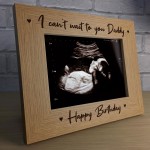 Birthday Gift For New Daddy Wooden Photo Frame Bump Gifts