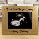 Birthday Gift For New Daddy Wooden Photo Frame Bump Gifts