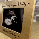 Birthday Gift For New Daddy Wooden Photo Frame Bump Gifts