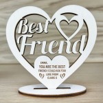 Personalised Best Friend Plaque Friendship Gift For Her Wooden