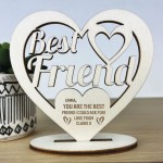 Personalised Best Friend Plaque Friendship Gift For Her Wooden