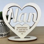Personalised Birthday Gift For Nan Engraved Heart Plaque Gifts