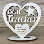 Best Teacher Engraved Plaque Thank You Gift For Teacher Leaving 