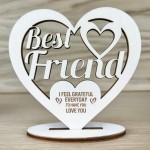 Best Friend Plaque Friendship Gift Wooden Engraved Birthday Gift