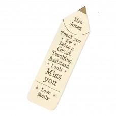Teacher Leaving Gifts Personalised Bookmark Teaching Assistant