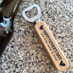 Personalised Fathers Day Gift Wooden Bottle Opener Gifts For Dad