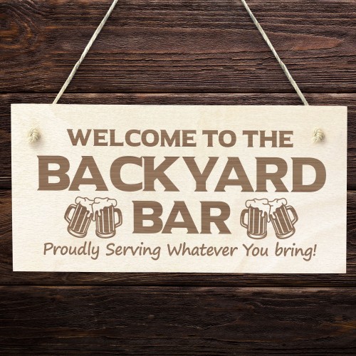  Backyard Bar Sign Wooden Engraved Sign Home Bar Sign Man Cave