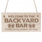  Backyard Bar Sign Wooden Engraved Sign Home Bar Sign Man Cave