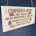 Funny Campervan Rules Sign Novelty Plaque Welcome Sign