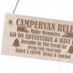 Funny Campervan Rules Sign Novelty Plaque Welcome Sign