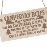 Funny Campervan Rules Sign Novelty Plaque Welcome Sign