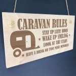 Funny Caravan Rules Sign Novelty Plaque Welcome Sign