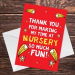 Thank You Teacher Card Nursery Teacher Greetings Card