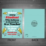 Thank You Teacher Cards Personalised Teacher Cards From Children