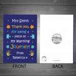 Teacher Thank You Card Personalised Teaching Assistant Nursery