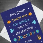 Teacher Thank You Card Personalised Teaching Assistant Nursery