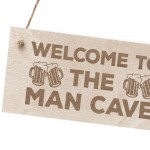 Man Cave Engraved Hanging Plaque Gift For Him Home Bar Garage