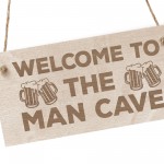 Man Cave Engraved Hanging Plaque Gift For Him Home Bar Garage